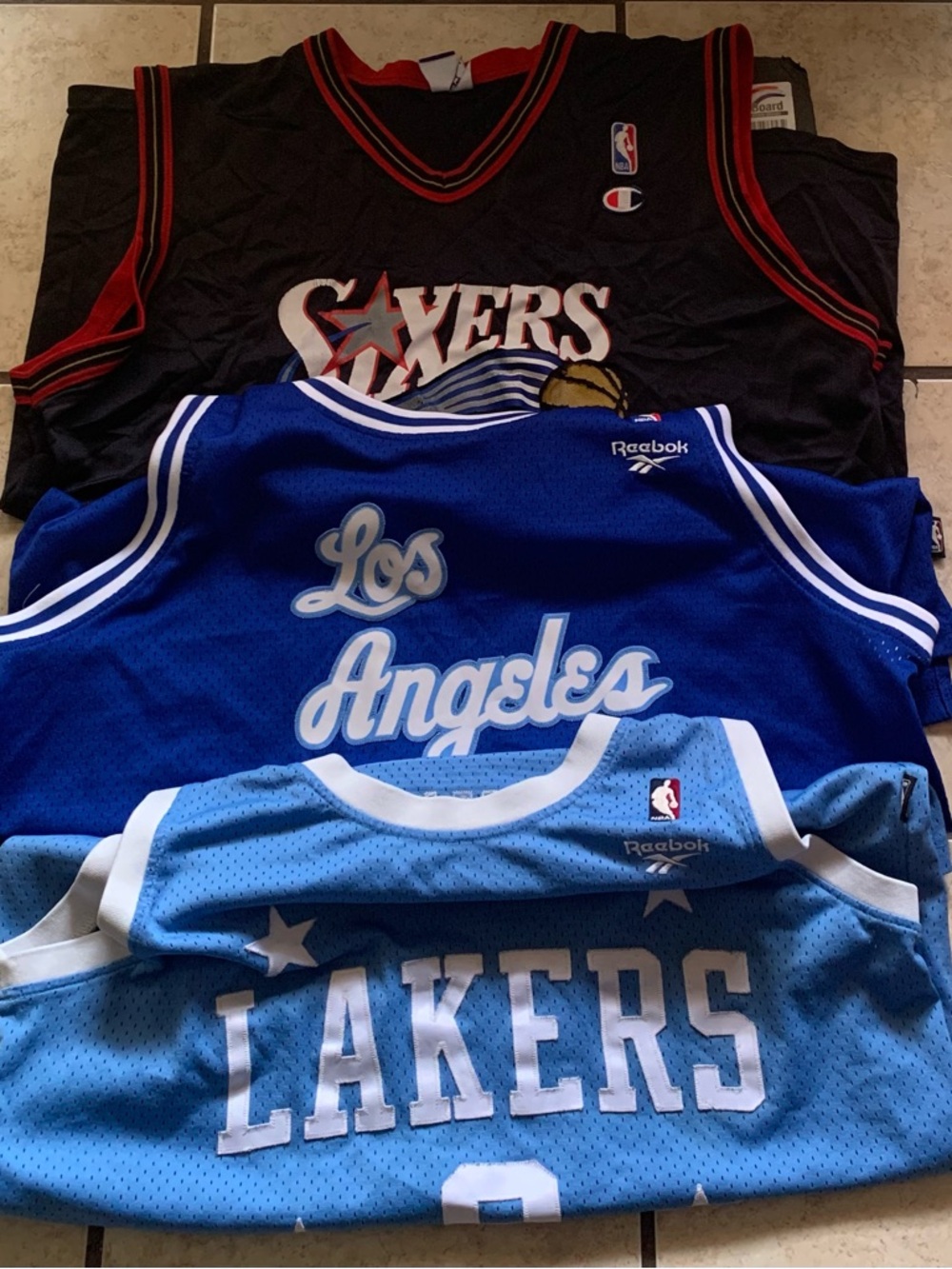 Reebok Royal Blue Jerry West Hardwood Classics NBA Jersey Tag